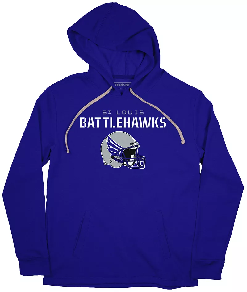 Мужская футболка BreakingT UFL St. Louis Battlehawks с логотипом и королевским пуловером с капюшоном
Мужская футболка BreakingT UFL St. Louis Battlehawks с логотипом и королевским пуловером с капюшоном
