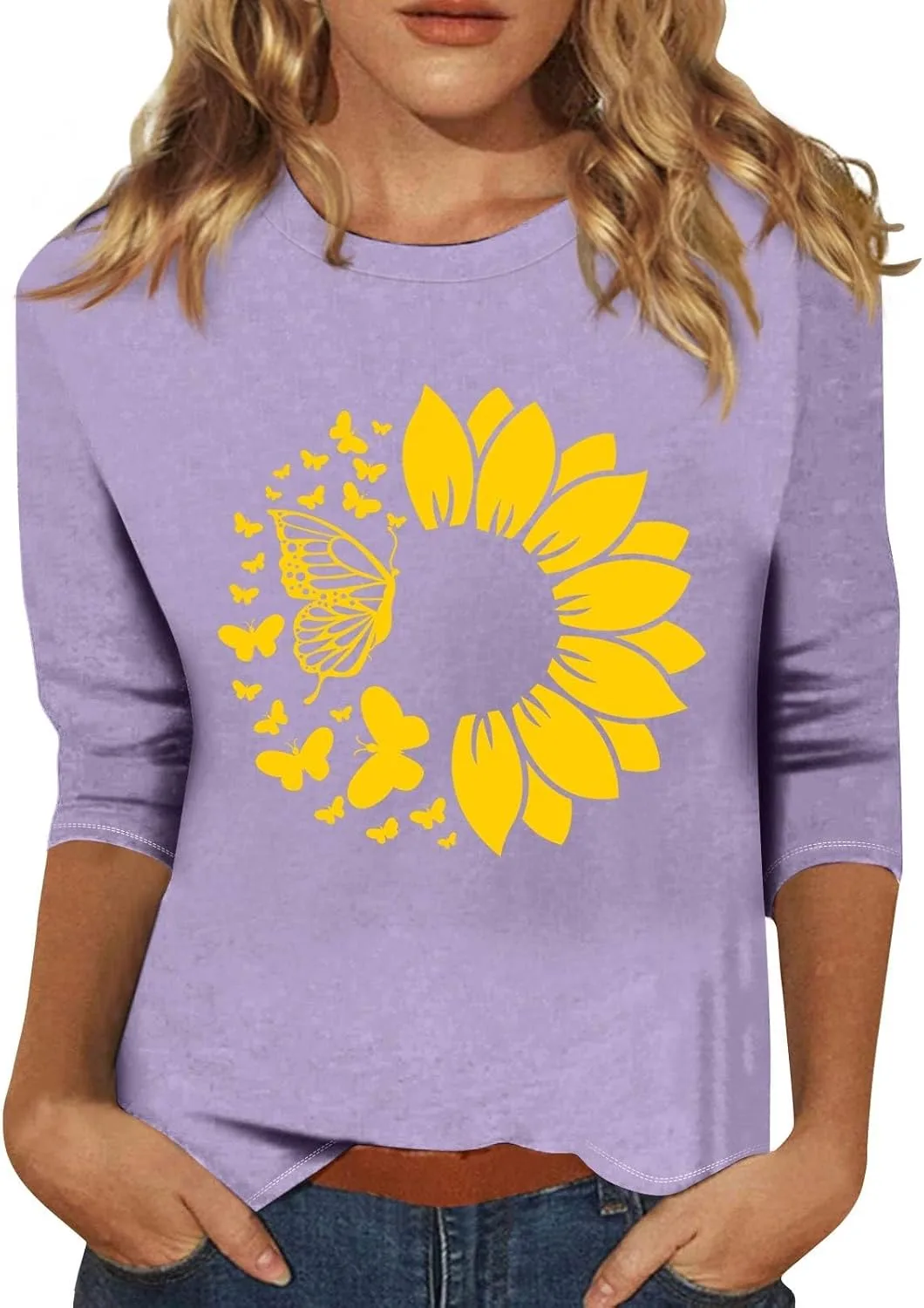 Летний топ для женщин с принтом 2D, модная футболка с 3/4 рукавом FQZWONG
Летний топ для женщин с принтом 2D, модная футболка с 3/4 рукавом FQZWONG