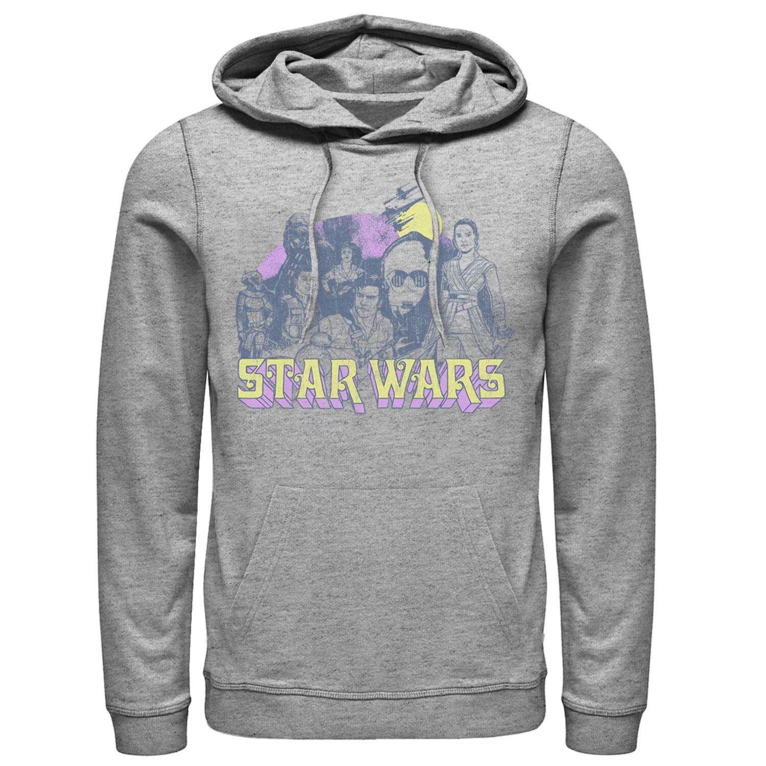 Мужская толстовка с винтажным рисунком и коллажем «Восхождение Скайуокера» Star Wars