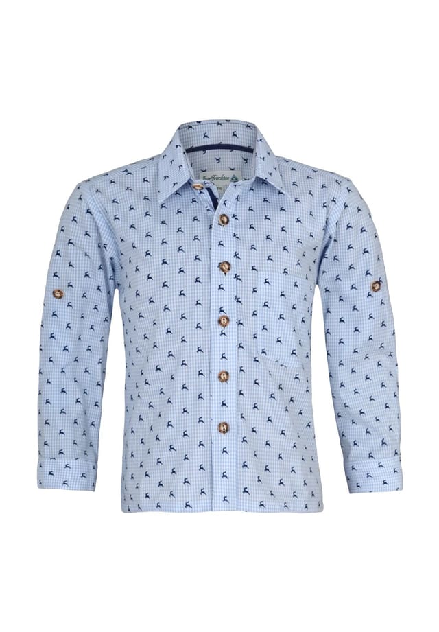 Традиционная рубашка с нагрудным карманом для детей. Isar Trachten, голубой
Традиционная рубашка с нагрудным карманом для детей. Isar Trachten, голубой