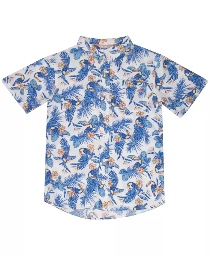 Мальчиковая классическая рубашка с коротким рукавом на пуговицах Tommy Bahama, белый
Мальчиковая классическая рубашка с коротким рукавом на пуговицах Tommy Bahama, белый