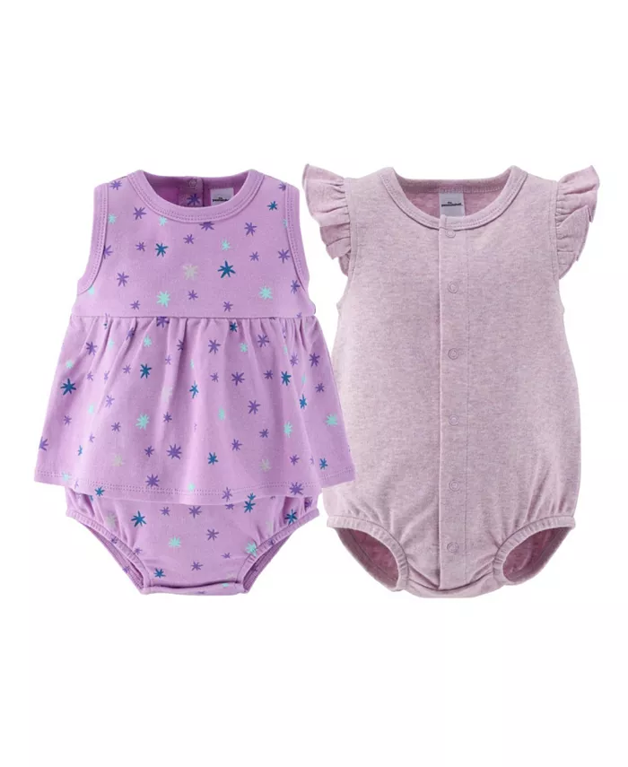 Комбинезоны для девочек - Lilac Stars, 2 шт The Peanutshell, мультиколор 
Комбинезоны для девочек - Lilac Stars, 2 шт The Peanutshell, мультиколор