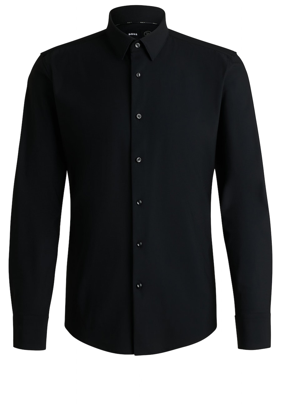 Рубашка Slim Fit на пуговицах BOSS Hank, черный
Рубашка Slim Fit на пуговицах BOSS Hank, черный