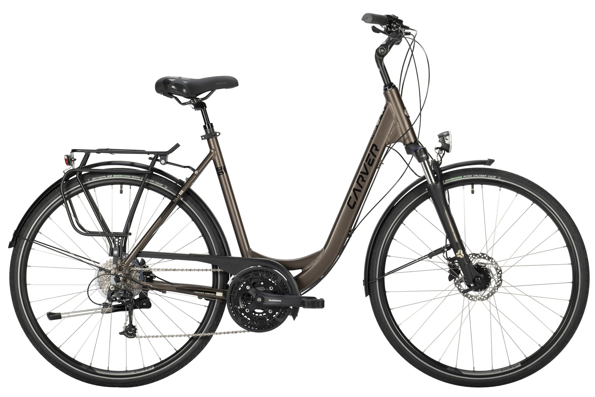 Треккинговый велосипед Carver Tour 120 - 28 дюймов - Tiefeinsteiger - 2024, цвет Braun|brownmetal black champagne
Треккинговый велосипед Carver Tour 120 - 28 дюймов - Tiefeinsteiger - 2024, цвет Braun|brownmetal black champagne
