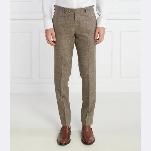 Шерстяные брюки Denz классического кроя Oscar Jacobson, бежевый 
Шерстяные брюки Denz классического кроя Oscar Jacobson, бежевый