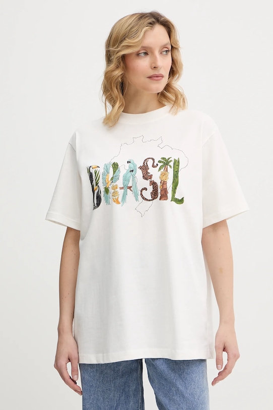 Хлопковая футболка Farm Rio, бежевый
Хлопковая футболка Farm Rio, бежевый