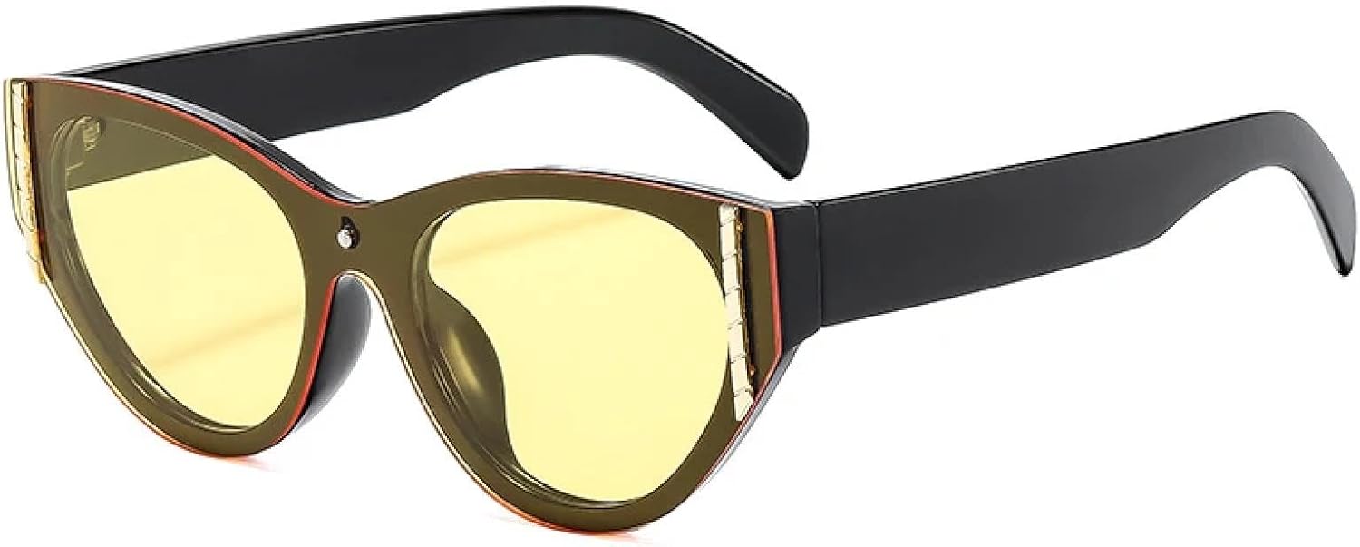 Классические роскошные солнцезащитные очки «кошачий глаз» в крупной оправе для женщин и мужчин, модные, для активного отдыха, уличной фотографии, путешествий, с защитой от УФ-излучения UV400 TKKTLLT, Black Yellow
Классические роскошные солнцезащитные очки «кошачий глаз» в крупной оправе для женщин и мужчин, модные, для активного отдыха, уличной фотографии, путешествий, с защитой от УФ-излучения UV400 TKKTLLT, Black Yellow