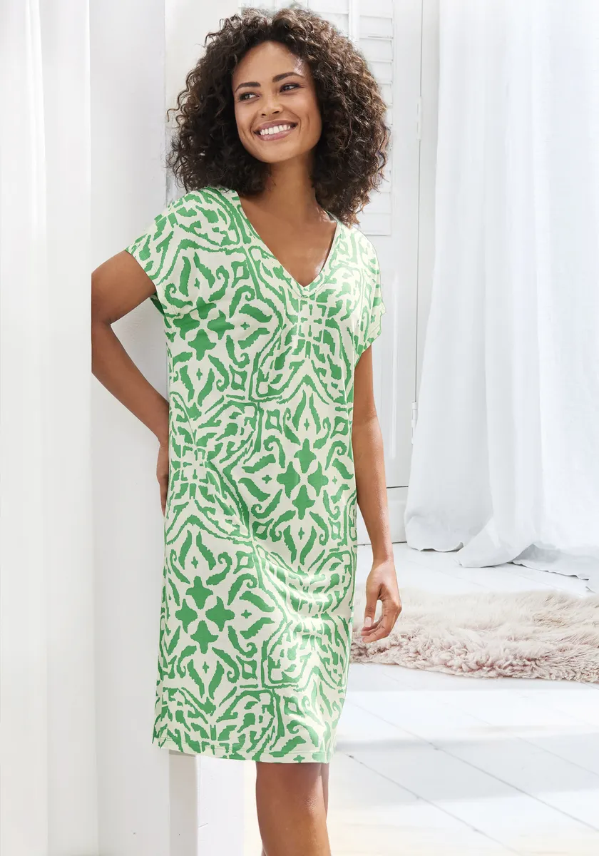 Ночная рубашка S.Oliver (1 шт.), с цветочным этническим узором, зеленый
Ночная рубашка S.Oliver (1 шт.), с цветочным этническим узором, зеленый