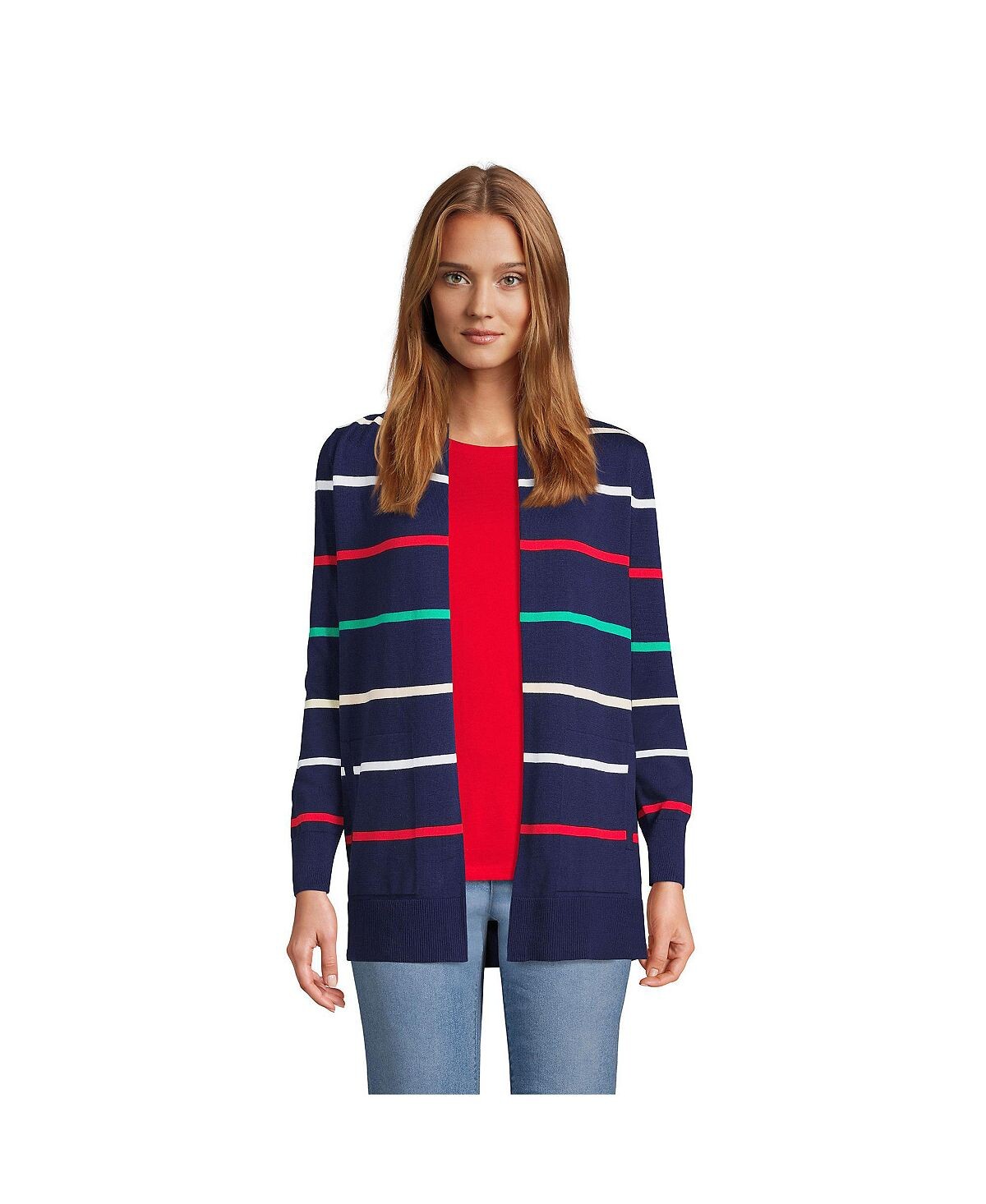 Женский хлопковый кардиган с открытыми рукавами и свитером Lands' End
Женский хлопковый кардиган с открытыми рукавами и свитером Lands' End