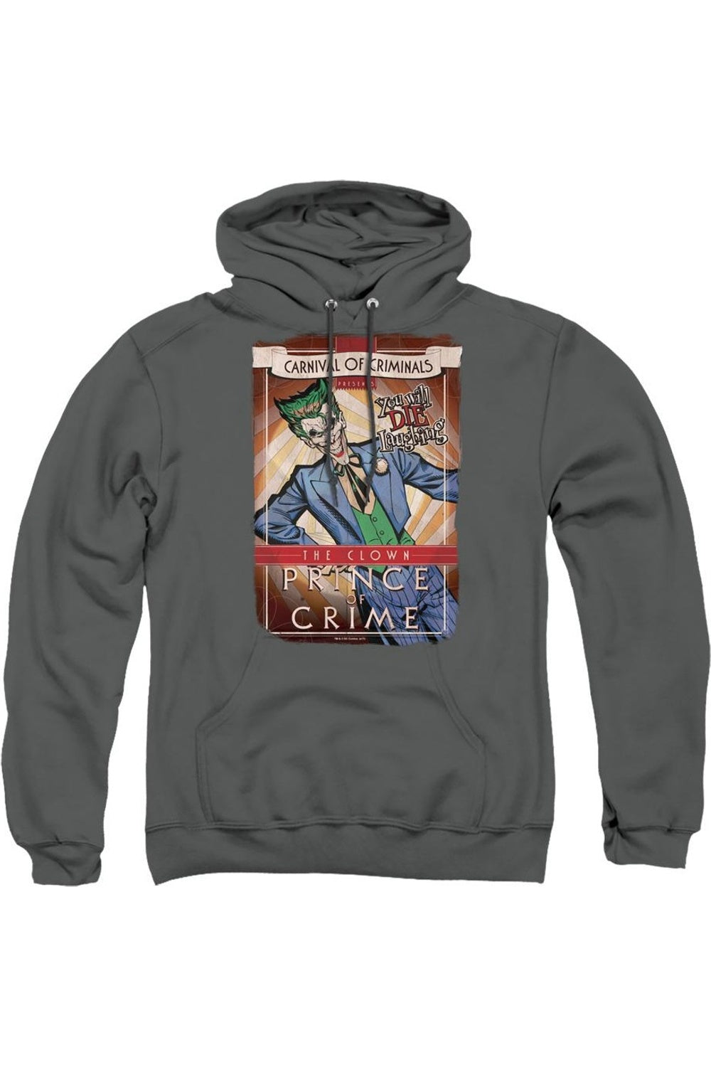 Толстовка с капюшоном Batman Clown Prince для взрослых Gildan, цвет charcoal 
Толстовка с капюшоном Batman Clown Prince для взрослых Gildan, цвет charcoal