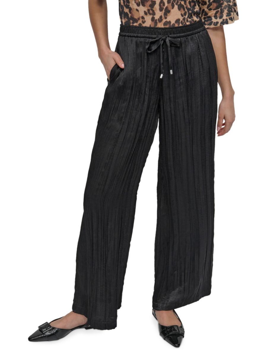 Широкие брюки со стрелками DKNY, черный
Широкие брюки со стрелками DKNY, черный