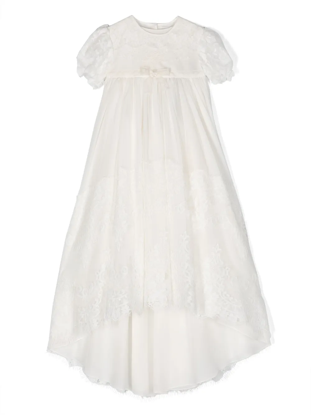 Шелковое платье асимметричного кроя с кружевом Dolce & Gabbana Kids, белый
Шелковое платье асимметричного кроя с кружевом Dolce & Gabbana Kids, белый