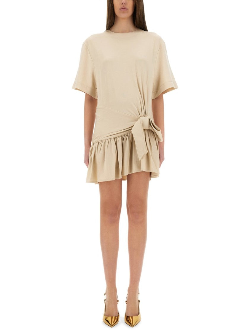Мини-платье с игривым бантом Rabanne, Neutrals 
Мини-платье с игривым бантом Rabanne, Neutrals