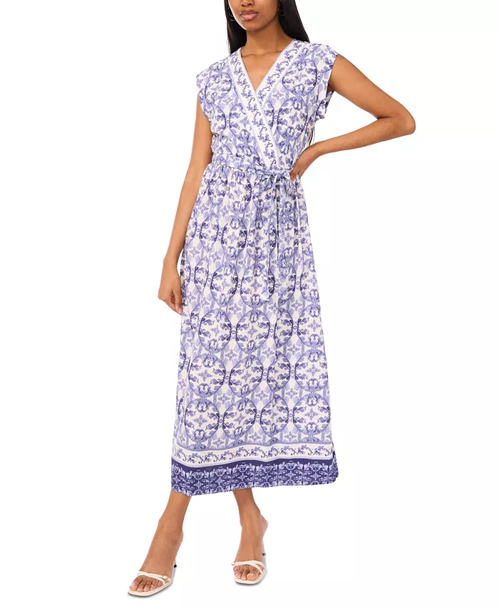 Женское макси-платье с V-образным вырезом и короткими рукавами, с принтом MSK, синий
Женское макси-платье с V-образным вырезом и короткими рукавами, с принтом MSK, синий