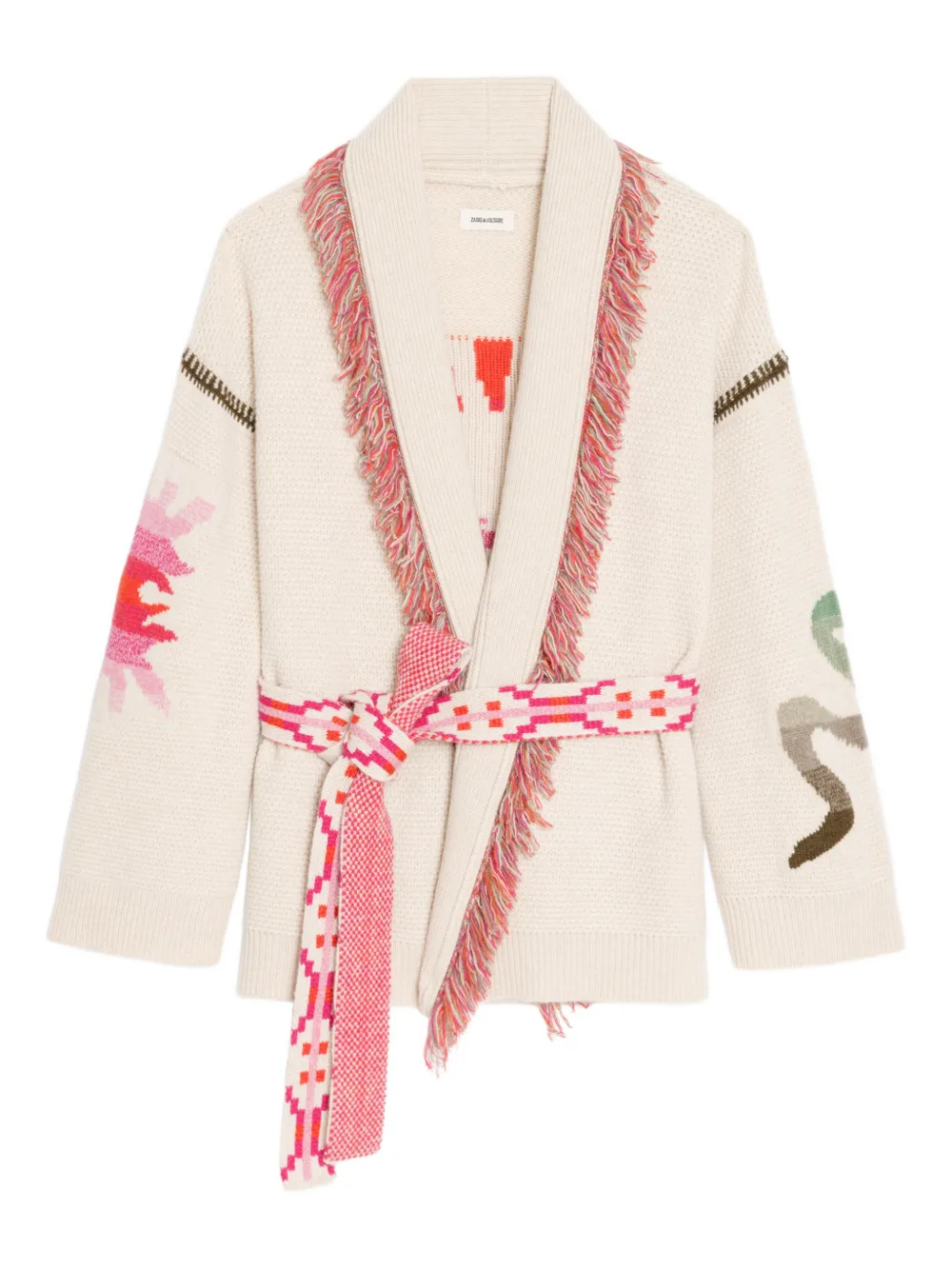 Кардиган с бахромой и поясом Zadig&Voltaire, бежевый
Кардиган с бахромой и поясом Zadig&Voltaire, бежевый