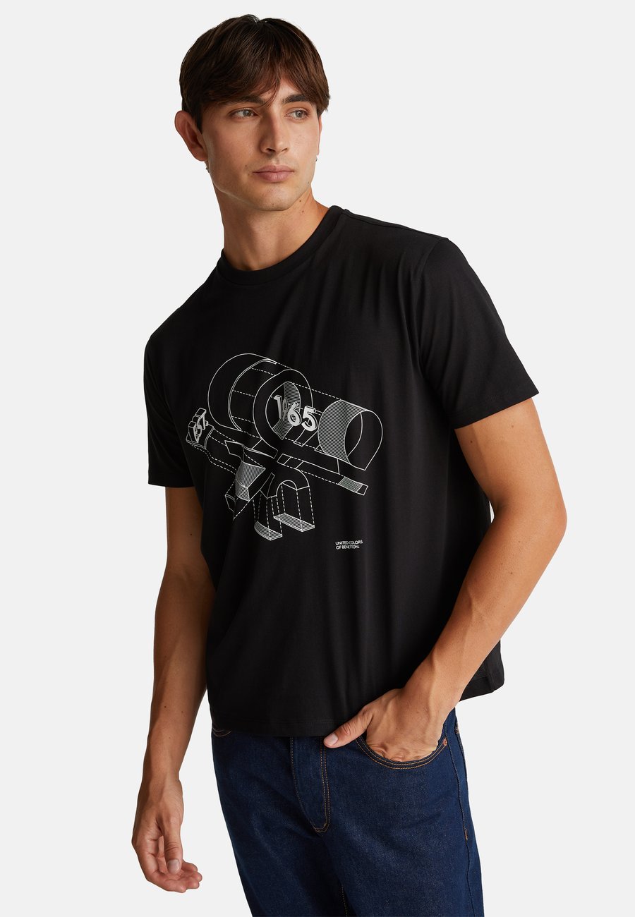Футболка United Colors of Benetton Print T-shirt, Black
Футболка United Colors of Benetton Print T-shirt, Black