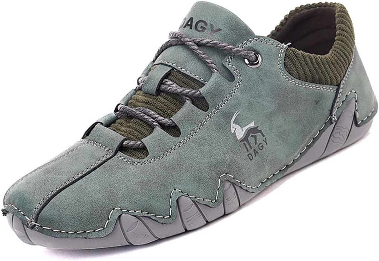 Мужские повседневные кожаные кроссовки на шнуровке с противоскользящей подошвой, модные вручную сшитые водонепроницаемые легкие ботинки для ходьбы, походов, кемпинга и вождения на все сезоны, низкие чукка Kctrfsj, зеленый
Мужские повседневные кожаные кроссовки на шнуровке с противоскользящей подошвой, модные вручную сшитые водонепроницаемые легкие ботинки для ходьбы, походов, кемпинга и вождения на все сезоны, низкие чукка Kctrfsj, зеленый