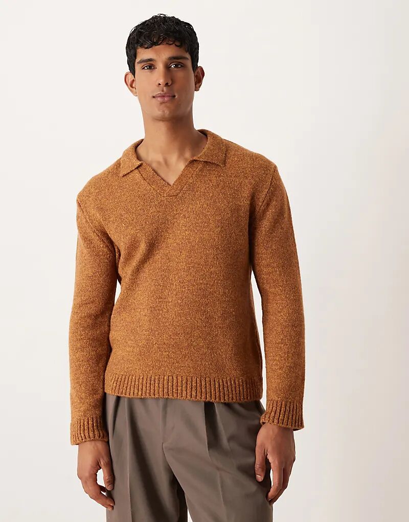 Свободный трикотажный джемпер ASOS DESIGN с вырезом горловины светло-коричневого цвета
Свободный трикотажный джемпер ASOS DESIGN с вырезом горловины светло-коричневого цвета