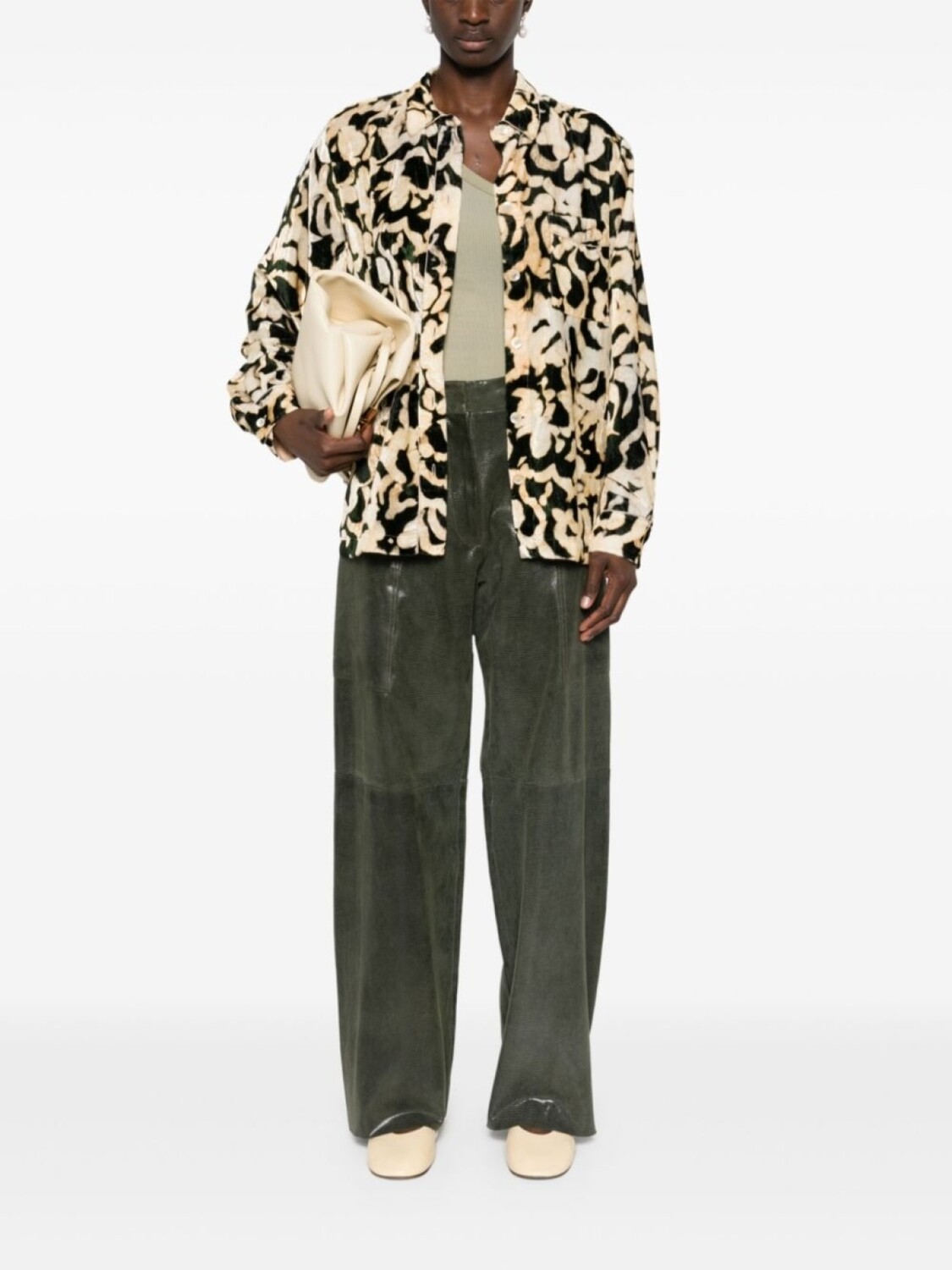 Forte Forte креповые брюки прямого кроя, зеленый
Forte Forte креповые брюки прямого кроя, зеленый