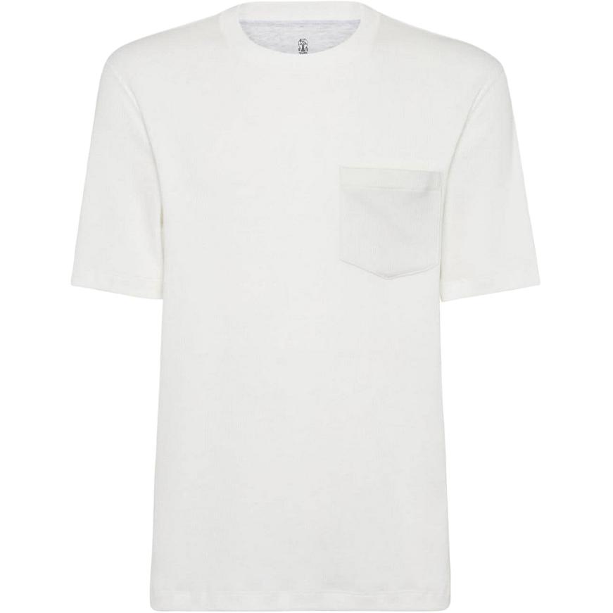 Футболка с коротким рукавом и прямым подолом Brunello Cucinelli, белый
Футболка с коротким рукавом и прямым подолом Brunello Cucinelli, белый