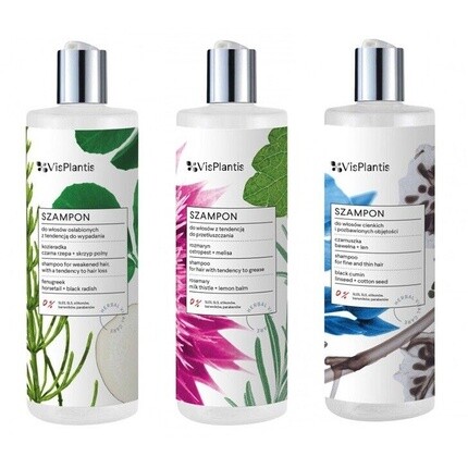 Шампунь для жирных, слабых, густых волос против выпадения 400мл, Vis Plantis 
Шампунь для жирных, слабых, густых волос против выпадения 400мл, Vis Plantis