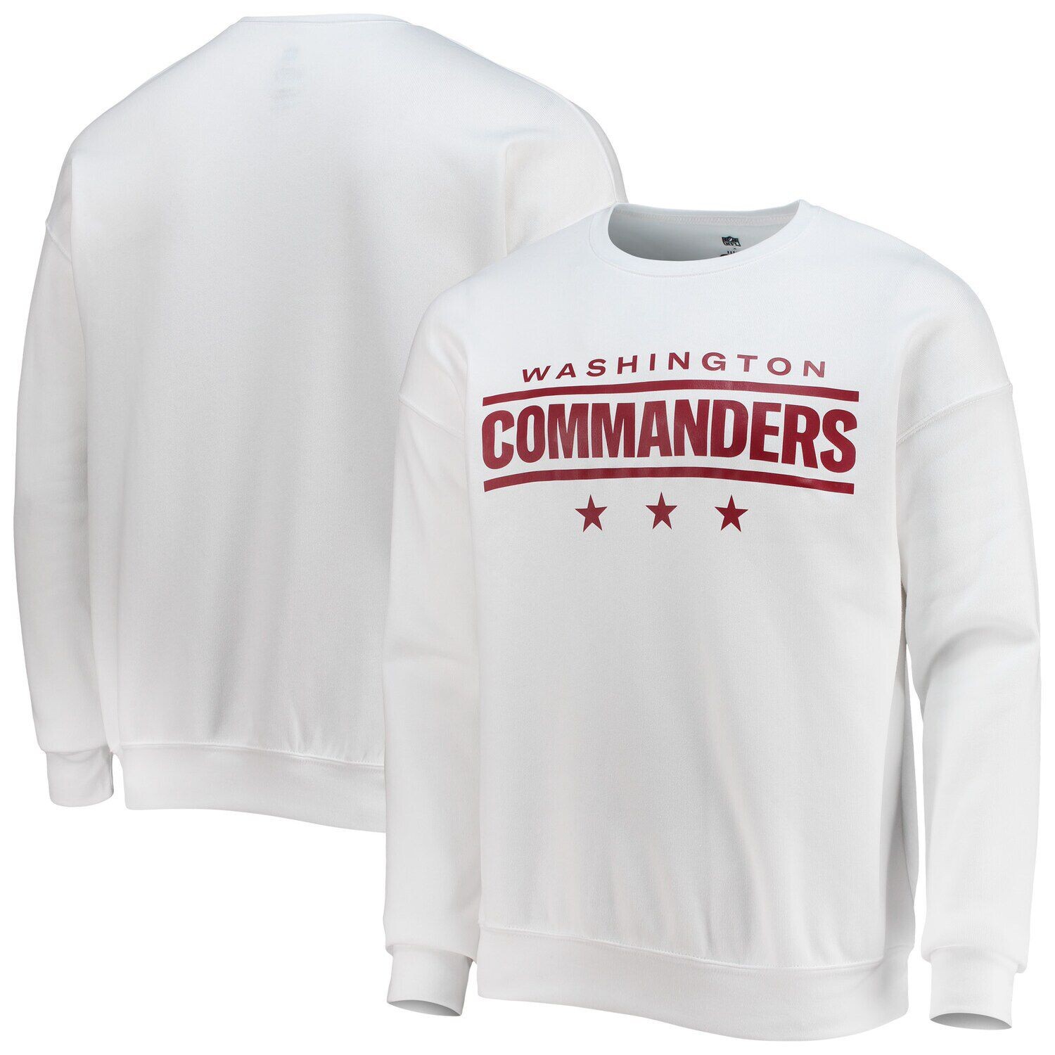 Мужская коллекция NFL x Darius Rucker от Fanatics Белый флисовый пуловер Washington Commanders со звездами и губкой, толстовка