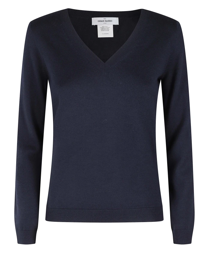 Пуловер с V-образным вырезом Gran Sasso, синий
Пуловер с V-образным вырезом Gran Sasso, синий