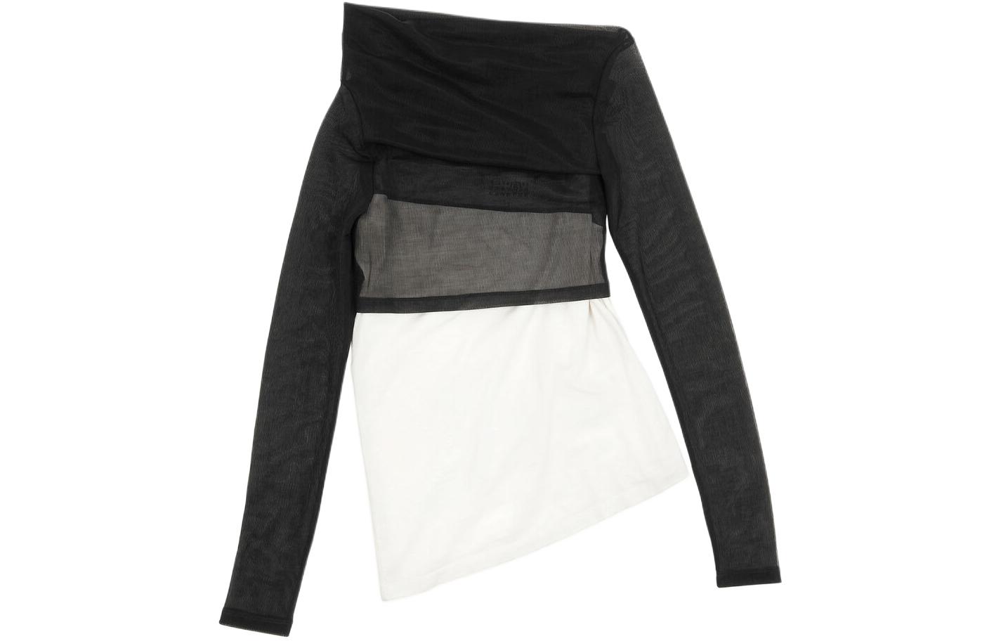 Полупрозрачный асимметричный топ MM6 Maison Margiela, черно-белый
Полупрозрачный асимметричный топ MM6 Maison Margiela, черно-белый