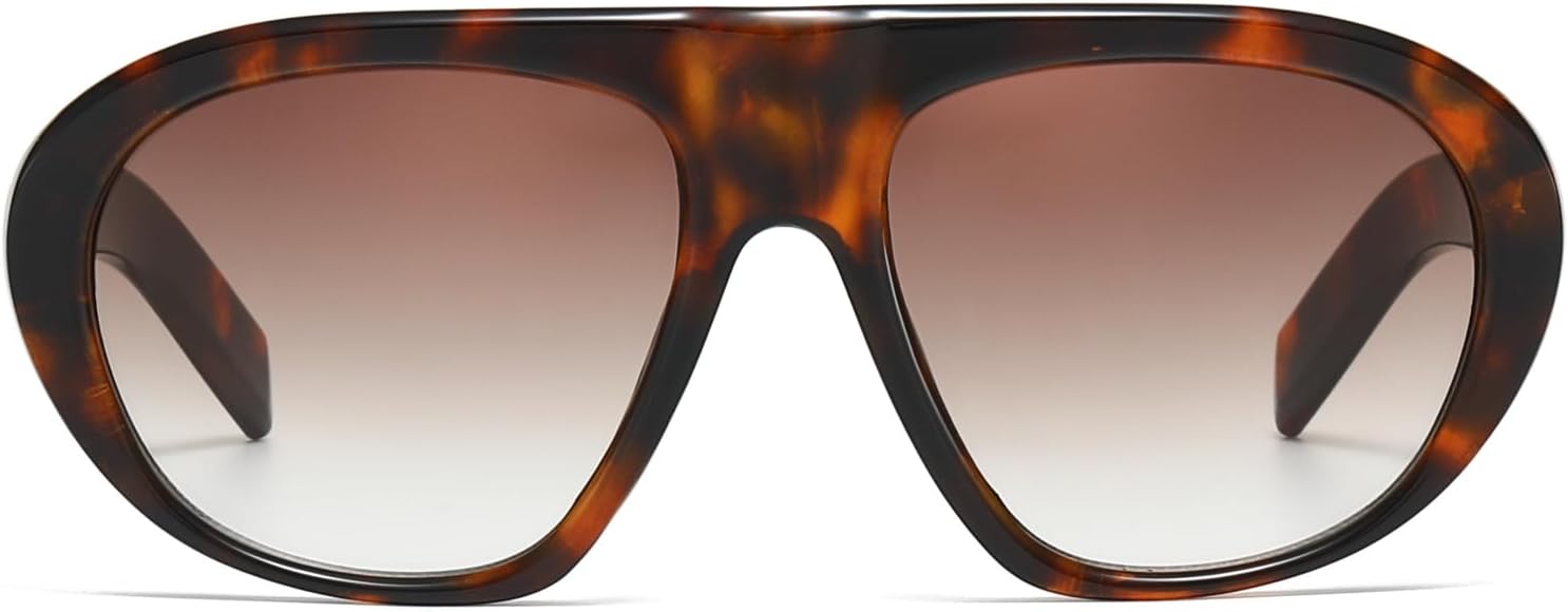 Стильные и модные солнцезащитные очки-авиаторы большого размера для женщин, в стиле ретро-винтаж 70-х годов, с защитой от ультрафиолета Chicid, A03 Tortoise Frame/Gradient Brown Lens
Стильные и модные солнцезащитные очки-авиаторы большого размера для женщин, в стиле ретро-винтаж 70-х годов, с защитой от ультрафиолета Chicid, A03 Tortoise Frame/Gradient Brown Lens