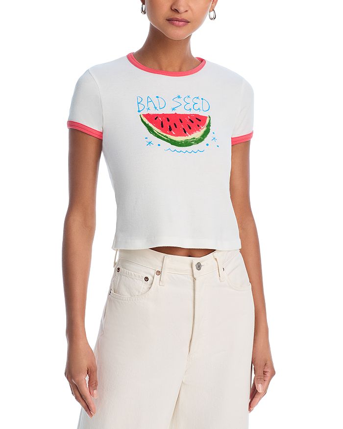 Маленькая хлопковая футболка с контрастной окантовкой MOTHER, белый
Маленькая хлопковая футболка с контрастной окантовкой MOTHER, белый