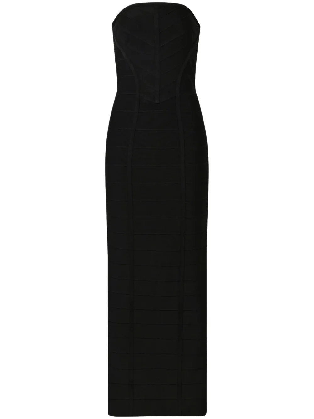 Платье макси без бретелей Hervé Léger, черный
Платье макси без бретелей Hervé Léger, черный
