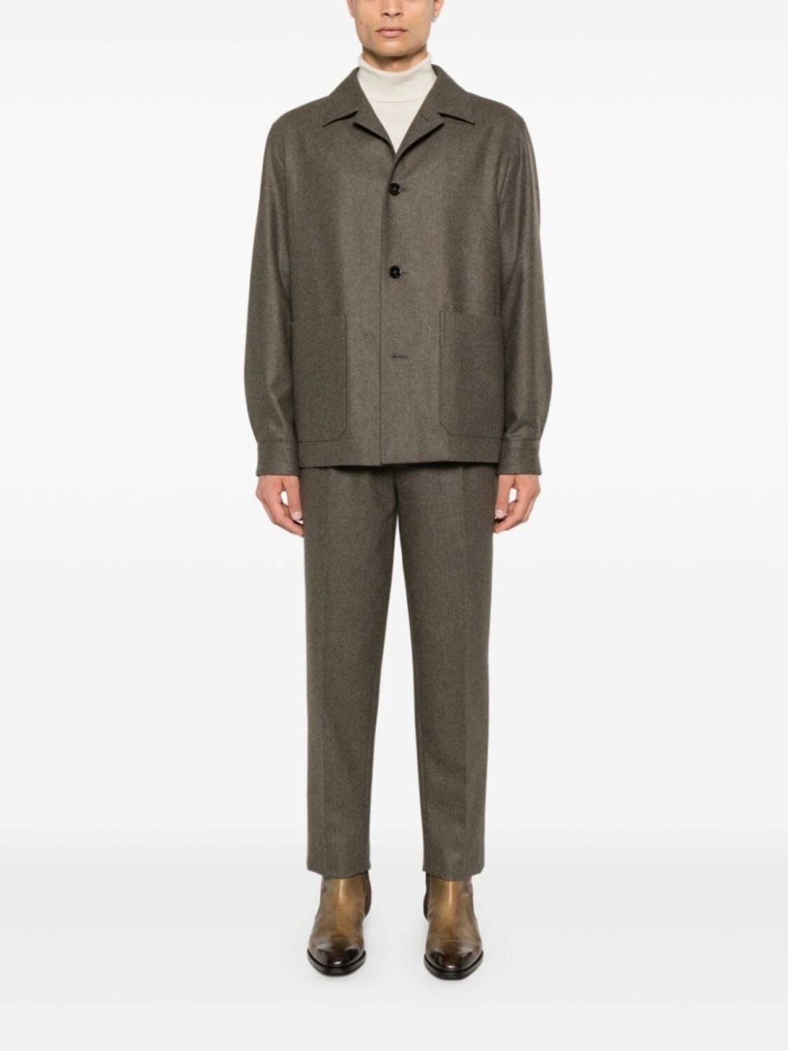 Zegna шерстяная рубашка куртка, коричневый
Zegna шерстяная рубашка куртка, коричневый