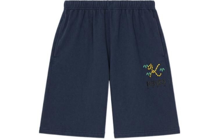 Шорты с вышитым логотипом X Nigo Tiger Tail Kenzo, синий 
Шорты с вышитым логотипом X Nigo Tiger Tail Kenzo, синий