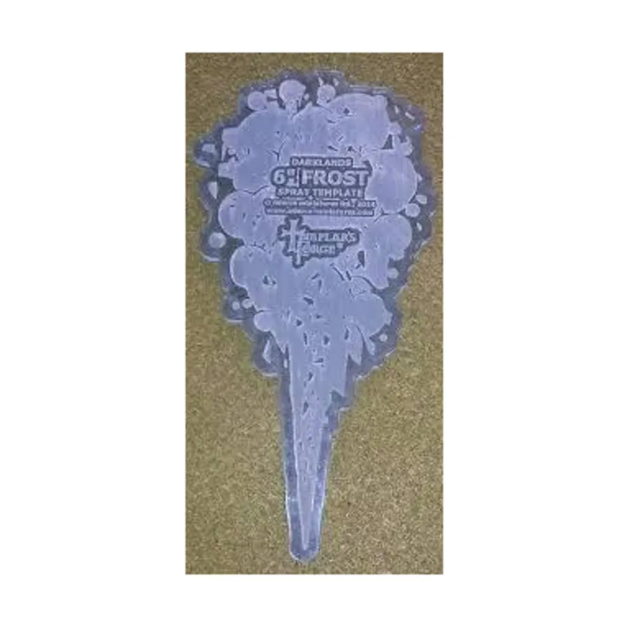 Шаблон - 4-дюймовый морозный спрей, Darklands Miniatures - Bases, Dice & Other Accessories 
Шаблон - 4-дюймовый морозный спрей, Darklands Miniatures - Bases, Dice & Other Accessories