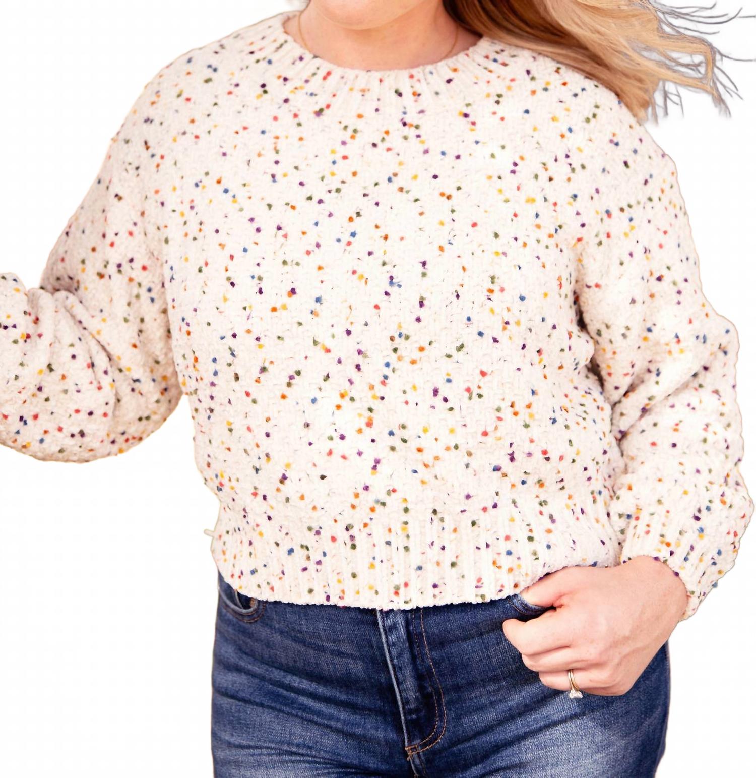 Конфетти свитер с круглым вырезом в разноцветном исполнении EN CREME, мультиколор
Конфетти свитер с круглым вырезом в разноцветном исполнении EN CREME, мультиколор