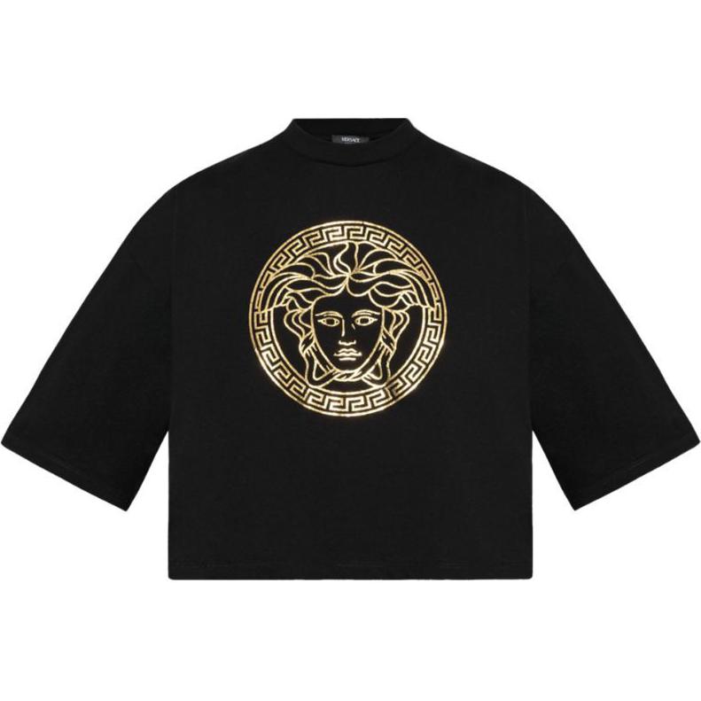 Кроп-топ с короткими рукавами VERSACE, черный
Кроп-топ с короткими рукавами VERSACE, черный