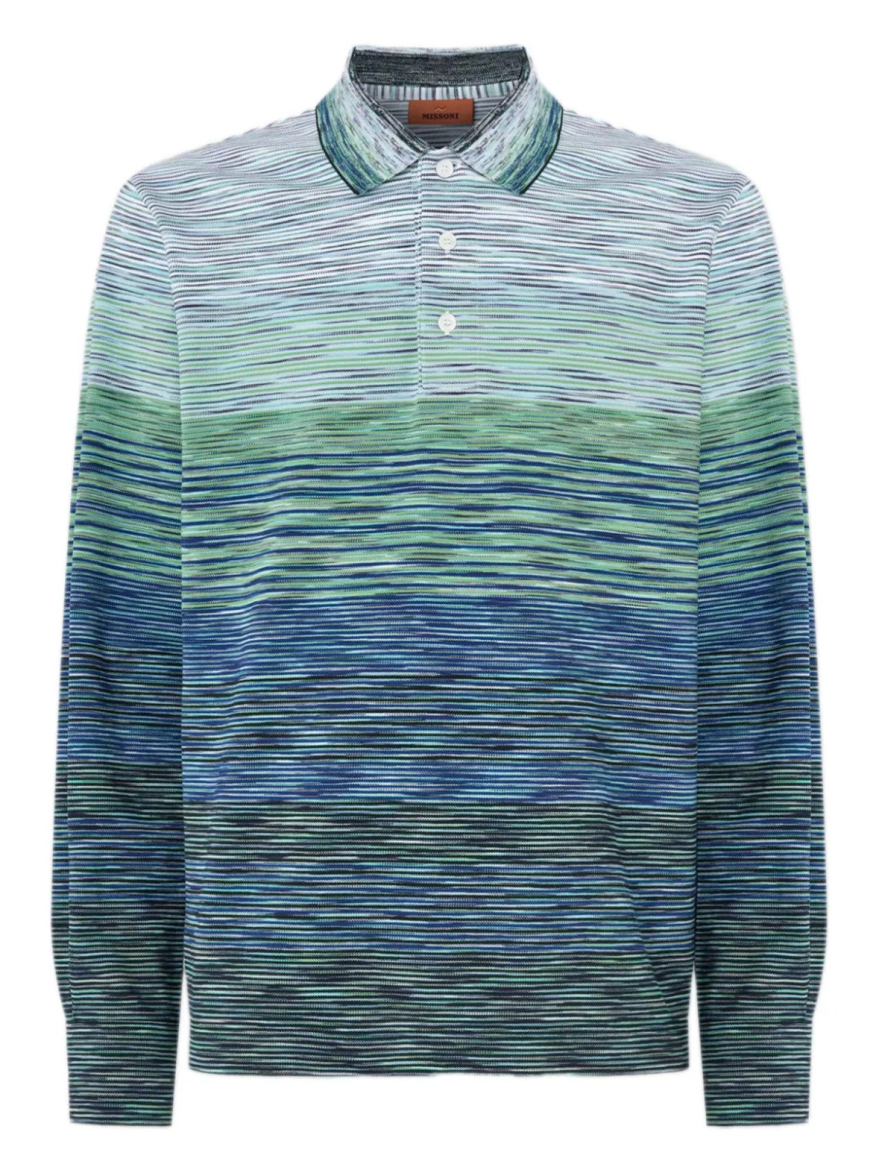 Полосатая хлопковая рубашка-поло Missoni, зеленый
Полосатая хлопковая рубашка-поло Missoni, зеленый