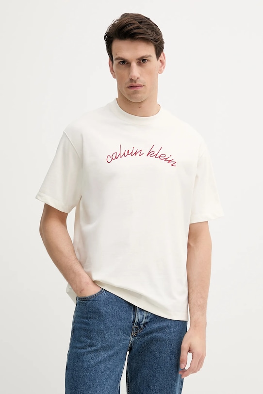 Хлопковая футболка Calvin Klein Jeans, бежевый
Хлопковая футболка Calvin Klein Jeans, бежевый