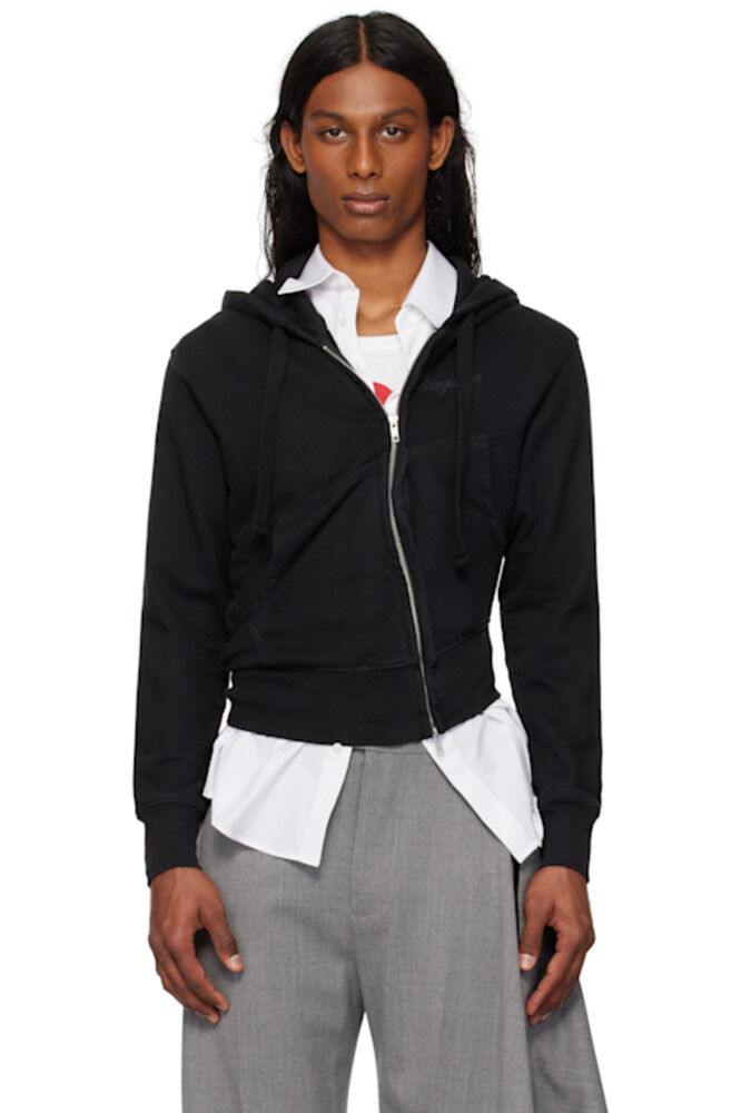 Черная витая толстовка с капюшоном VAQUERA
Черная витая толстовка с капюшоном VAQUERA