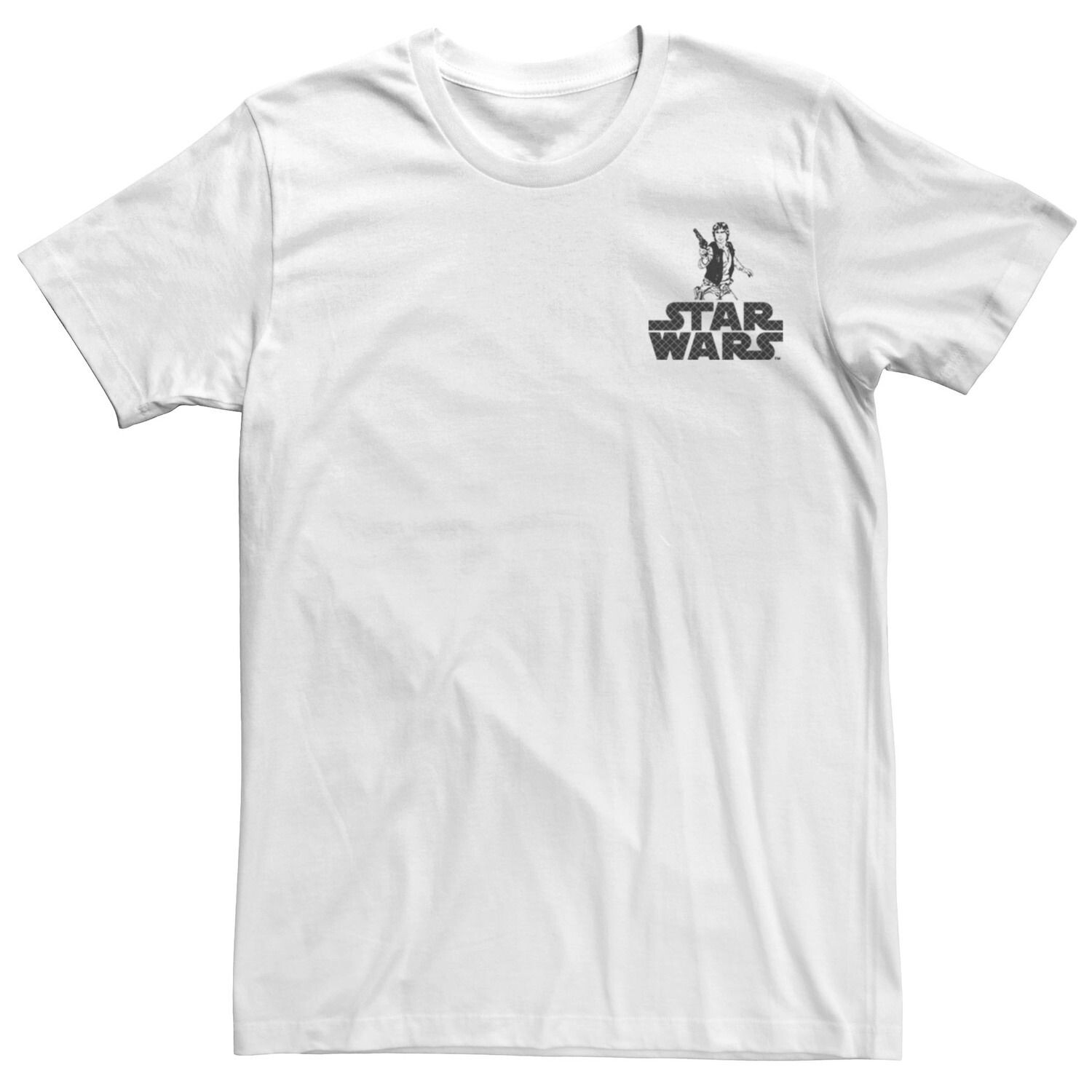 Мужская футболка с логотипом Han Solo Action Pose и графическим рисунком Star Wars
Мужская футболка с логотипом Han Solo Action Pose и графическим рисунком Star Wars