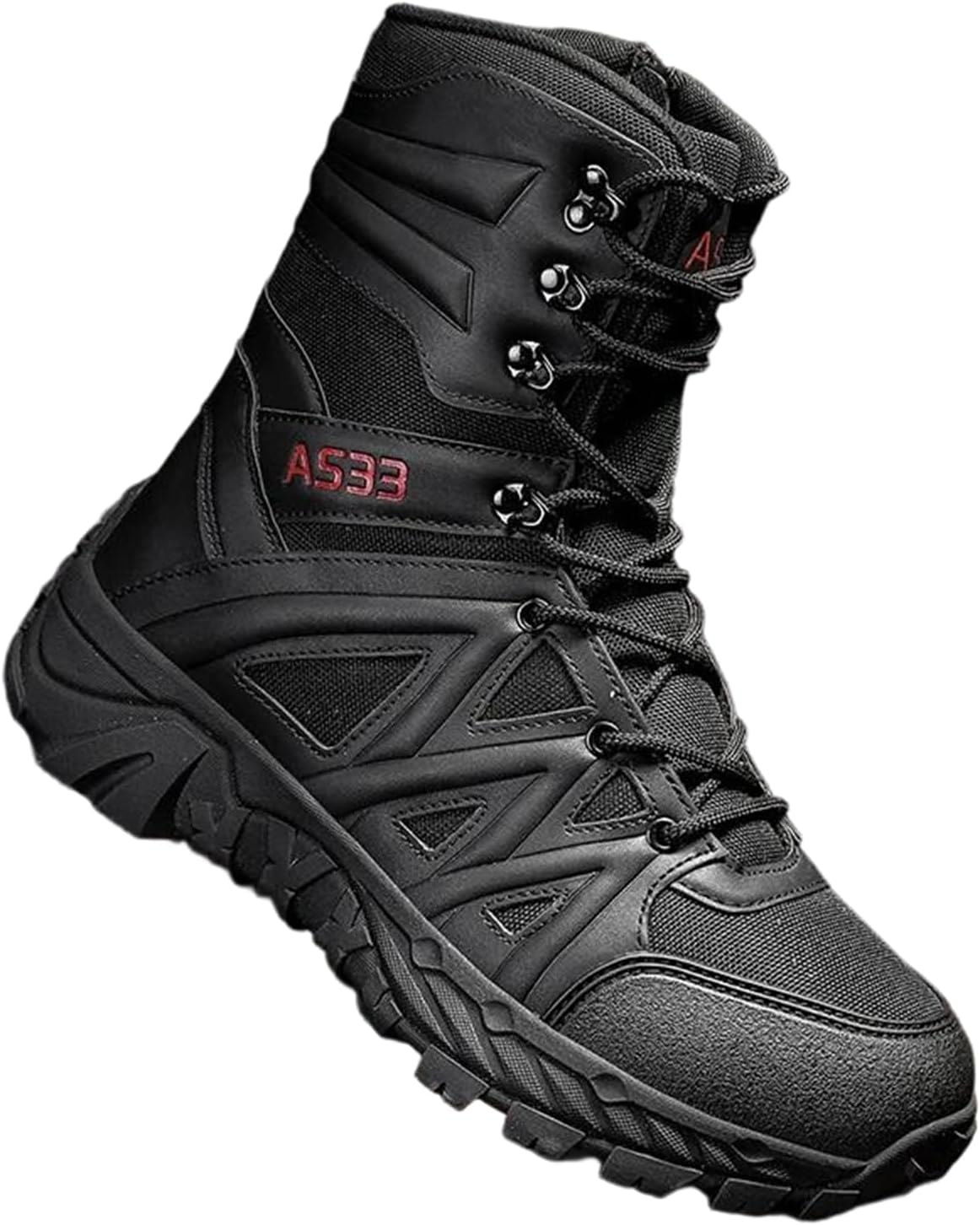 Мужские тактические ботинки Alloaone с высоким берцем из ПУ-кожи, большой размер, удобная обувь для бездорожья, подъема и горного туризма, черный
Мужские тактические ботинки Alloaone с высоким берцем из ПУ-кожи, большой размер, удобная обувь для бездорожья, подъема и горного туризма, черный