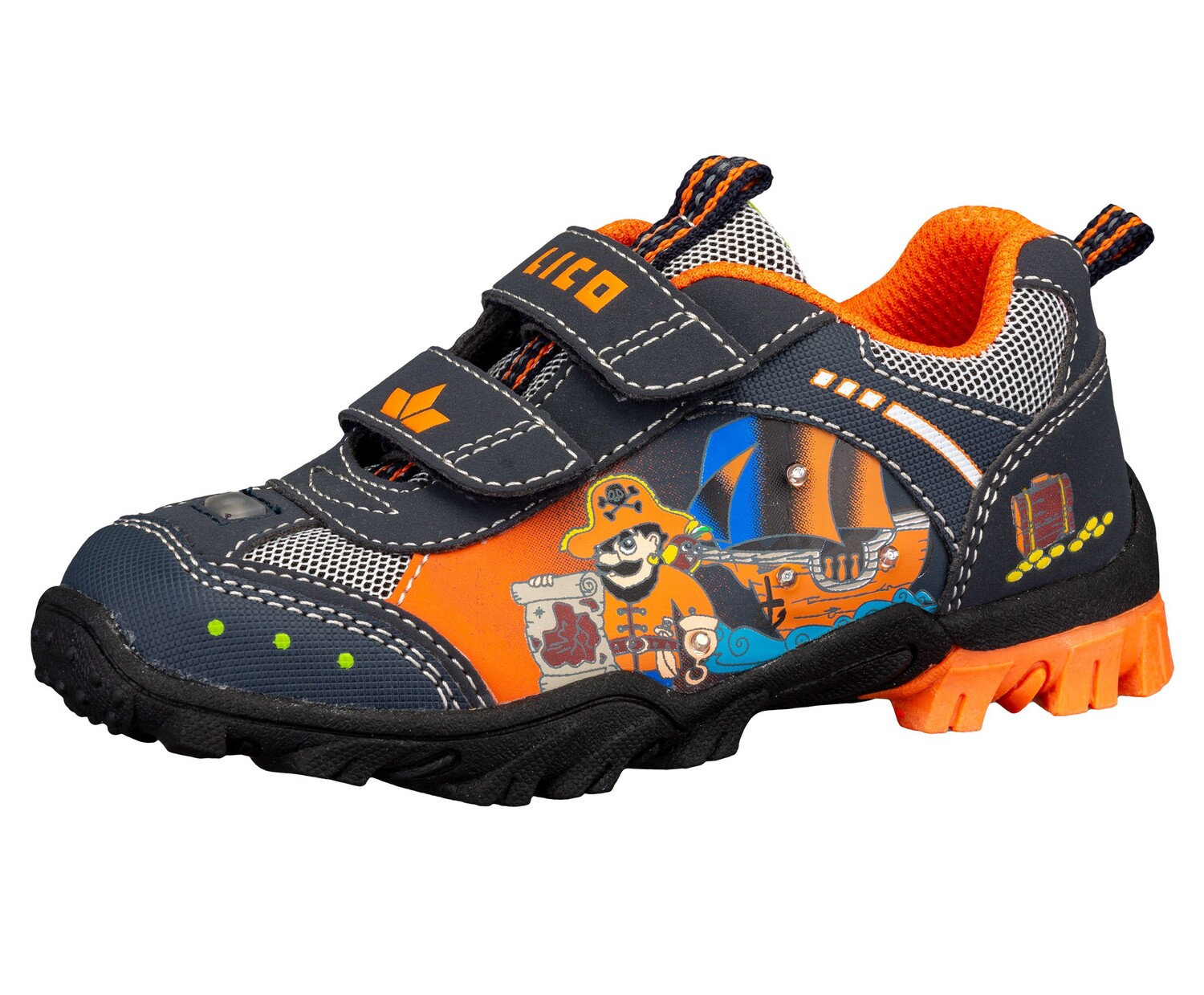 Низкие кроссовки Lico Klettschuh Pirate V Blinky, синий 
Низкие кроссовки Lico Klettschuh Pirate V Blinky, синий