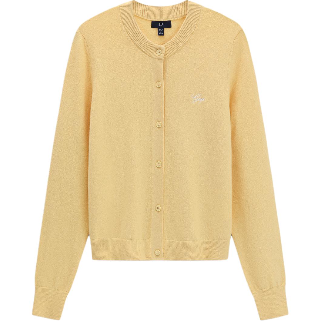 Трикотажный кардиган с круглым вырезом для женщин GAP, желтый
Трикотажный кардиган с круглым вырезом для женщин GAP, желтый