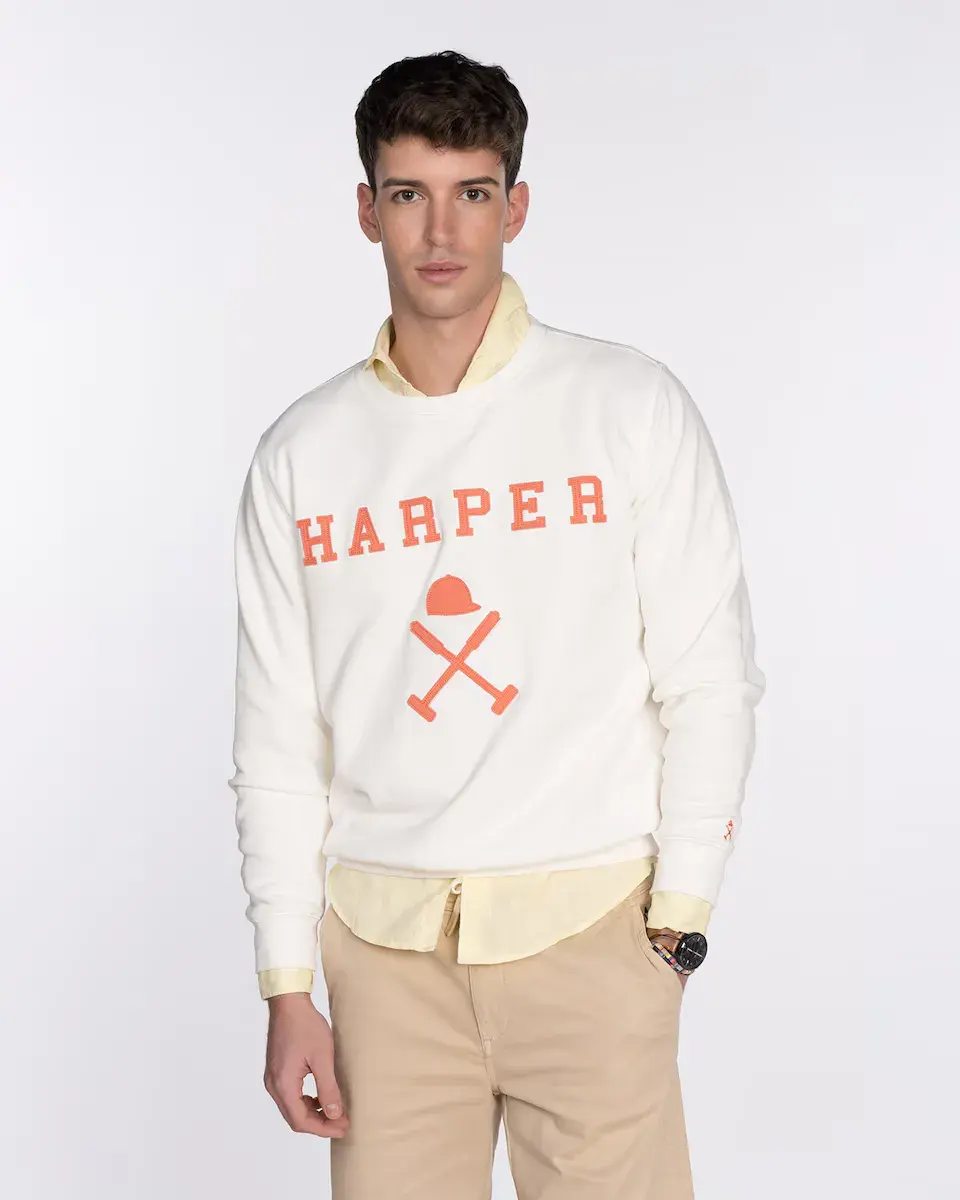 Мужская толстовка с круглым вырезом и принтом спереди Harper & Neyer, белый
Мужская толстовка с круглым вырезом и принтом спереди Harper & Neyer, белый