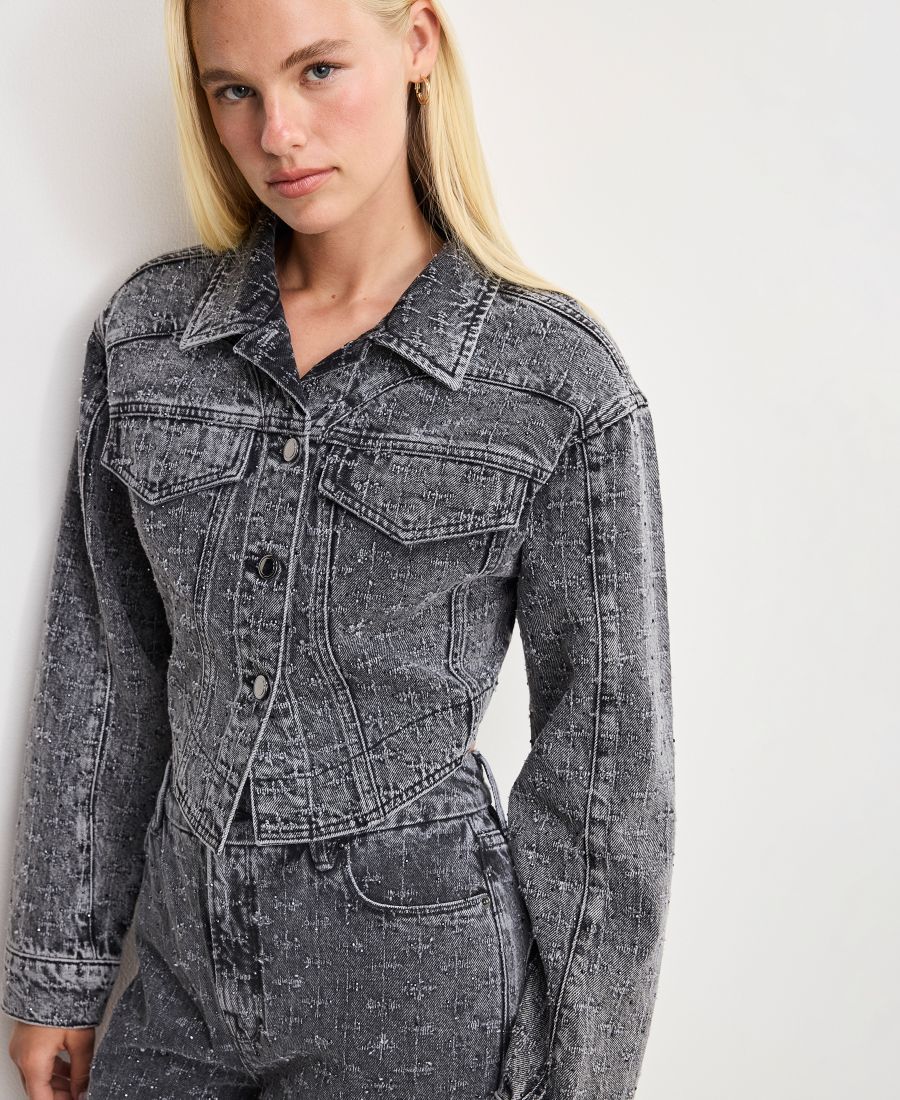 Женская джинсовая куртка Dolly Joleans Crystal, стандартные и большие размеры Good American, Black/Gray
Женская джинсовая куртка Dolly Joleans Crystal, стандартные и большие размеры Good American, Black/Gray