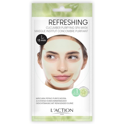Очищающая спа-маска Cucumber Purifying Spa Mask Sheet Mask Балансирует и очищает L'Action Paris
Очищающая спа-маска Cucumber Purifying Spa Mask Sheet Mask Балансирует и очищает L'Action Paris