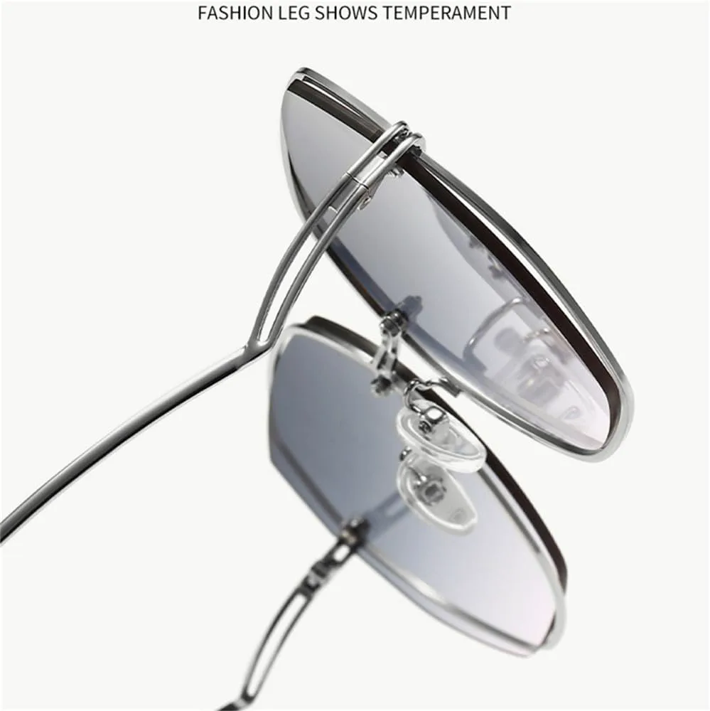 Женские солнцезащитные очки без оправы, металлическая оправа, винтажные многоугольные солнцезащитные очки в форме пружин, защита от ультрафиолета UV400 LANGSER, 10
Женские солнцезащитные очки без оправы, металлическая оправа, винтажные многоугольные солнцезащитные очки в форме пружин, защита от ультрафиолета UV400 LANGSER, 10