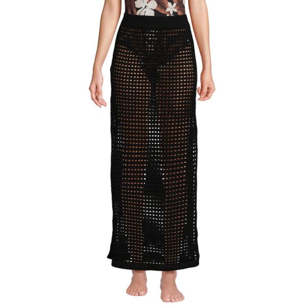 Женская юбка-плащница макси из сетчатого кружева Lands' End, черный 
Женская юбка-плащница макси из сетчатого кружева Lands' End, черный