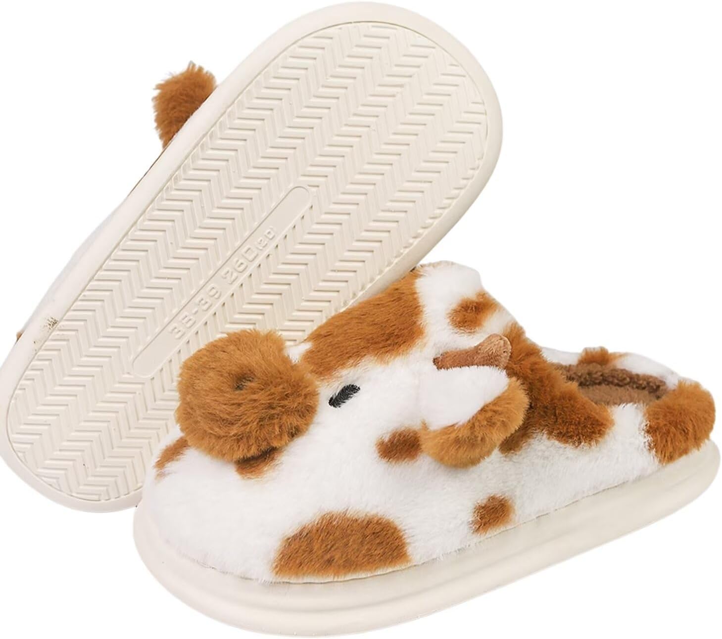 KEYUSHOP Тапочки для женщин и мужчин с изображением коровки, мультяшные домашние тапочки, пушистые зимние теплые тапочки с эффектом памяти, легкие тапочки на выход, для дома и улицы, коричневый
KEYUSHOP Тапочки для женщин и мужчин с изображением коровки, мультяшные домашние тапочки, пушистые зимние теплые тапочки с эффектом памяти, легкие тапочки на выход, для дома и улицы, коричневый