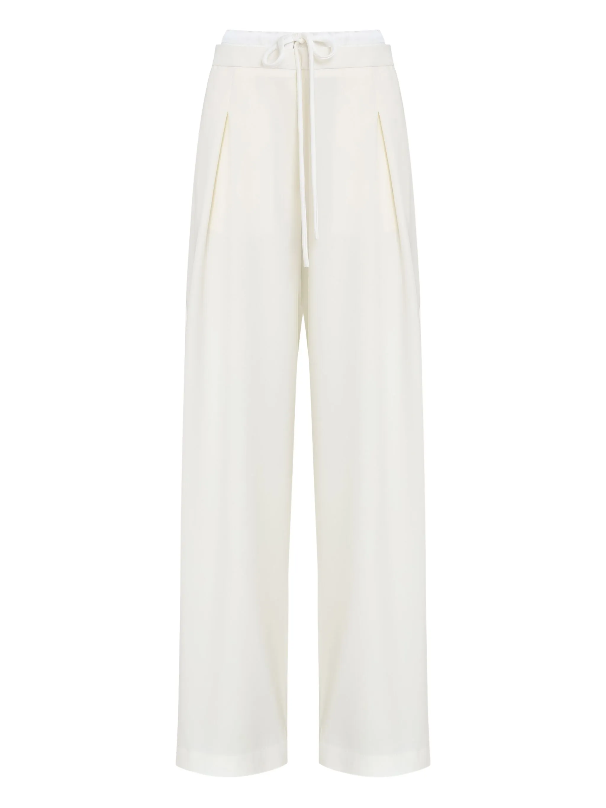 Брюки с кулиской и складками Gloria Coelho, белый
Брюки с кулиской и складками Gloria Coelho, белый